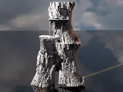 Spartan prophecy temple 3D model