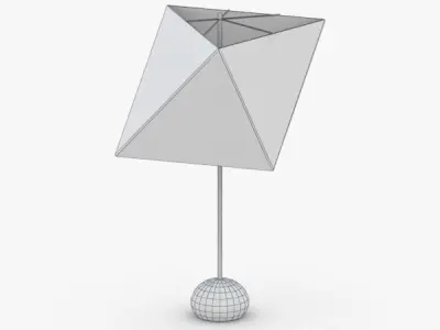 1412 - Paper Lamp Low-poly 3D model