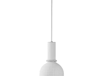 Low socket pendant luminaire Beige and Brass from Ferm living 3D model