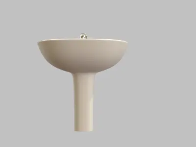 bathroom sink with water 3D model