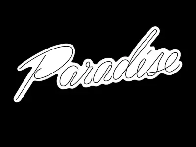 Paradise Neon Sign 3D model