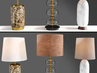 Table Lamp Collection 03 3D model