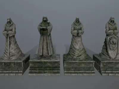 statue full set  3D Model Pack