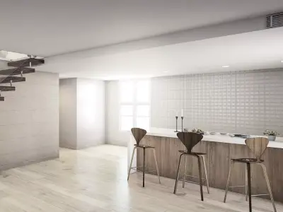 White 3D Square Panel Wall Tile  Texture