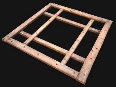 Medieval Tile Pyramid Roof  Low-poly 3D model