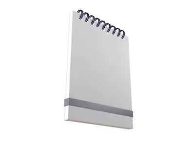 Notebook Pad With Spiral v1 002 Low-poly 3D model