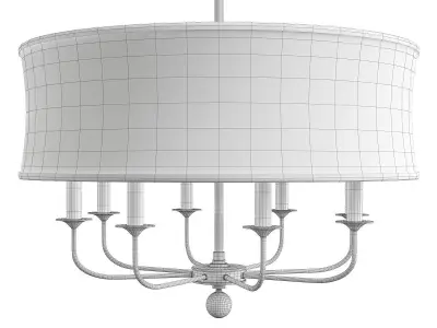 Zoe Eight-Light Brass Chandelier Low-poly 3D model