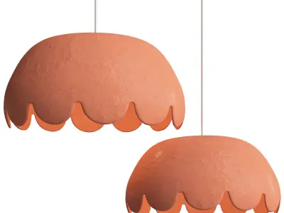 Scalloped Pendant Light 3D model