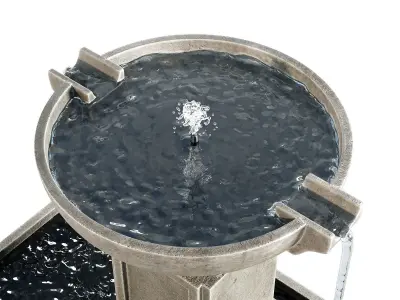 Austin Modern Water Fountain 3D model