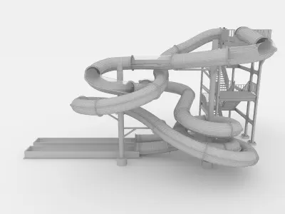 Waterpark Slide 3 3D model