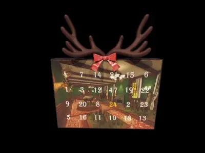 The Hunter Christmas Advent Calendar Free low-poly 3D model
