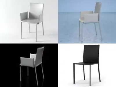 Twiggy four different chairs 3D model
