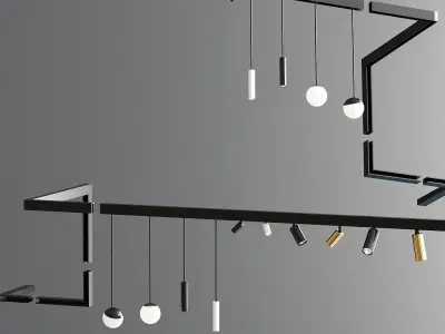 Suspensions Modules Ceiling Track Light 3D model