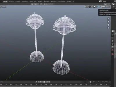 Bluetooth Table Lamp Low-poly 3D model