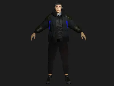 AAA 3D EUROPE BRITISH MALE-REALISTIC RIGGED GAME READY CHARACTER Low-poly 3D model