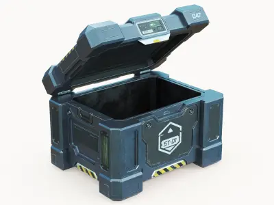  Sci Fi Military Storage Crate 