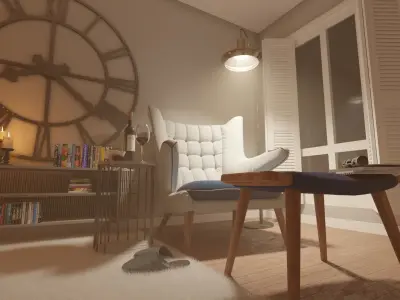 The Reading Nook 3D model