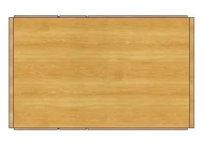 six drawer coffee table in light wood  Low-poly 3D model