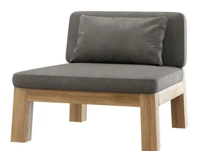 Niek outdoor armchair by Piet Boon 3D model