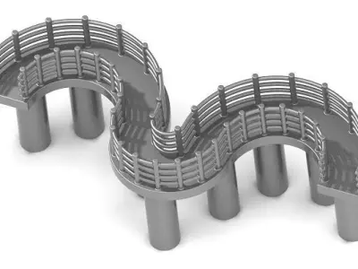 Classic Curved Bridge 3D print model