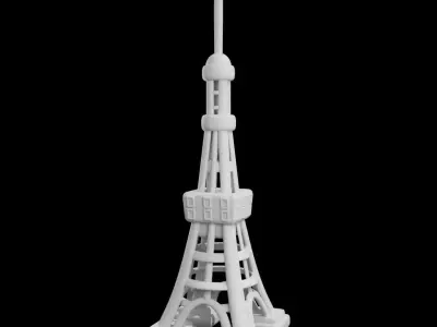 Tokyo Tower Low-poly 3D model