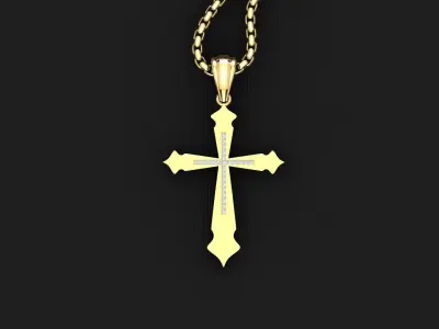 Cross Light Gold 3CP038 3DM STL 3D model