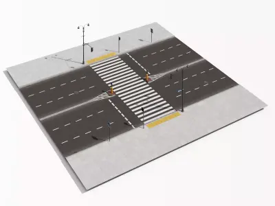 Archmodels vol 303 - road segments 3D model