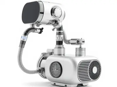 Robot Respiratory System Nano Filters model pack Low-poly 3D model