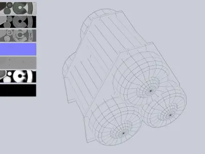 Sci fi gas tank Low-poly 3D model
