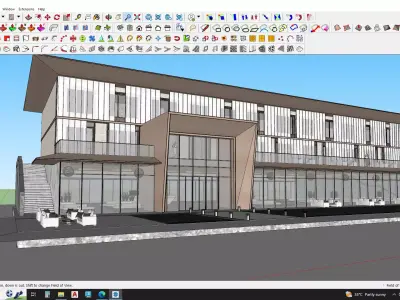Modern office Building 3d model 3D model