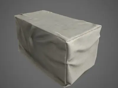 Low Poly Covered Industrial Crates PBR Low-poly 3D model