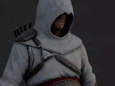 Altair 3D Model Assassins Creed Rigged PBR Blender FBX OBJ Low-poly 3D model