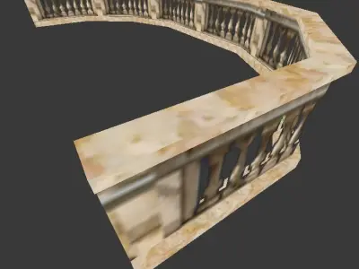 Hyrule Fortress Balustrade Free low-poly 3D model