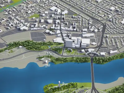 Niagara Falls Low-poly 3D model