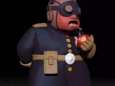 Dragonball Police Rabbit Fan art 3D print model