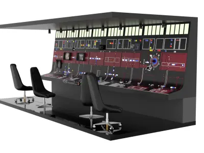 Set 3c - Control Panels Wall straight 1-18 scale Kenner Hasbro 3D print model