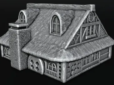 medieval house 3D print model