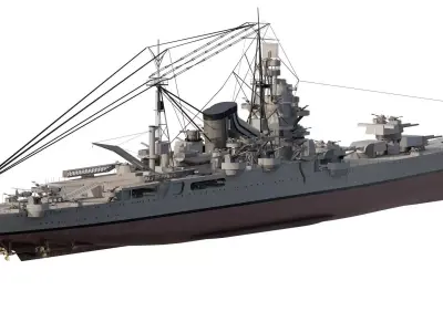 WW2 IMPERIAL JAPANESE NAVY  CRUISER 3D model