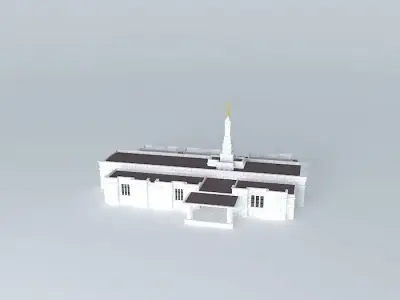 LDS. Templo Mormon, Montréal Québec Temple 86 th. operating. Free 3D model