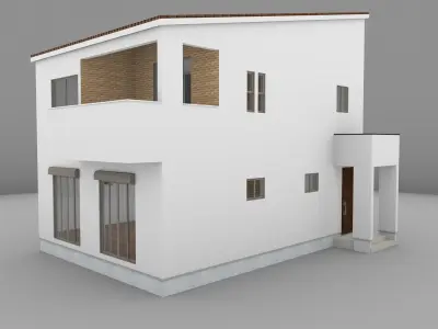 House model for background 04 Low-poly 3D model