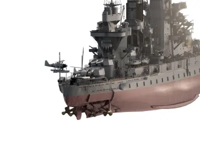 IMPERIAL JAPANESE NAVY BATTLESHIP WW2 3D model