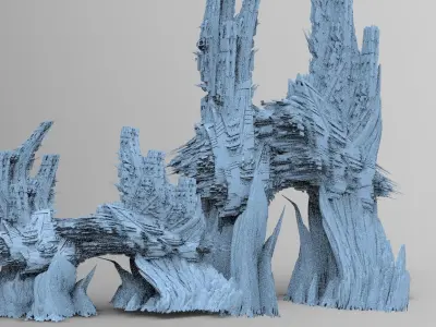 Alien Cliffs rock structure Base 2 cliffs 3D model