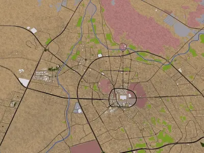 Medina City Saudi Arabia Low-poly 3D model