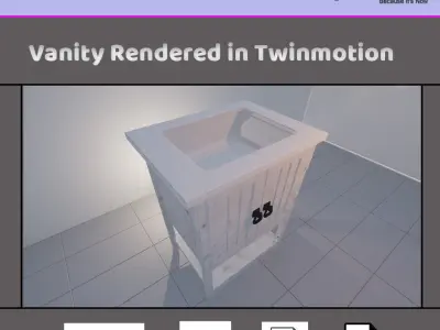 3D Model Vanity digital shack rendered in twimmotion 3D model