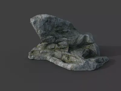 Cliff Rock 2-3 Low-poly 3D model