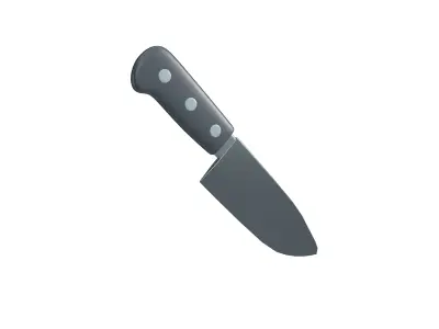 Kitchen Knife Emoji v1 004 Low-poly 3D model