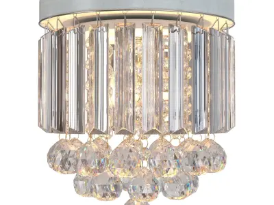Small Modern k9 Crystal Chandeliers Fixtures for Bedroom 3D model