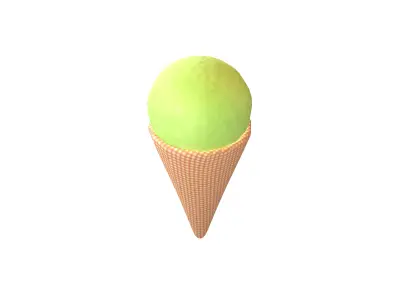 Ice Cream Cone v2 007 Low-poly 3D model