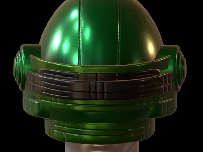 Gas mask helmet 3d model scifi futuristic Low-poly  Low-poly 3D model