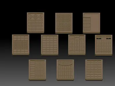 Set Sliding Doors 02 3D print model
